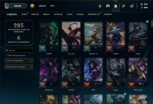 Conta  bronze 4 com 125 Champs e 75 Skins ( MAIN JG ) - League of Legends LOL