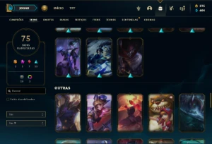 Conta  bronze 4 com 125 Champs e 75 Skins ( MAIN JG ) - League of Legends LOL