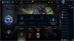 conta lol ex plat4, so 1 game md10, 97champs/25skins/85icons - League of Legends