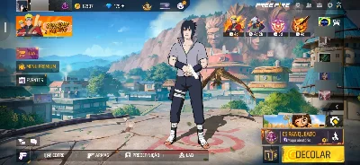 Conta com conjuntos do naruto - Free Fire