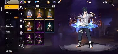 Conta com conjuntos do naruto - Free Fire