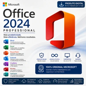 Office 2024 Professional Plus Vitalício – C/ Nota Fiscal