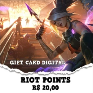 Riot Points - 20 Reais ( GIFT CARD ) - League of Legends LOL