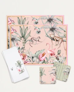 Mesa Coordenada – Kit Selva Tropical Rosa | 36 peças