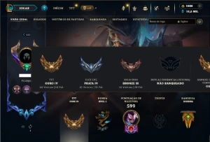 Bronze 3 com TODOS os champs e 332 Skins + 30 Maestrias 7 - League of Legends LOL