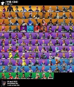 Conta Fortnite com 118 Skins + STW OG + PASSE S4-S13 + GTA V