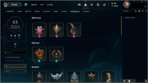 845 SKINS + PLATINA IV + NIVEL 522 + Cc pessoal nunca banida - League of Legends LOL