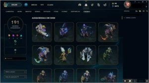845 SKINS + PLATINA IV + NIVEL 522 + Cc pessoal nunca banida - League of Legends LOL