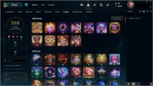 845 SKINS + PLATINA IV + NIVEL 522 + Cc pessoal nunca banida - League of Legends LOL