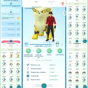 Conta Pokemon Go Nível 40