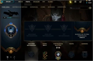 CONTA LOL UNRUNKED S3- MMR OURO MAIN SUP E MONO ADC - League of Legends