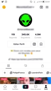 Conta no Tiktok com +345k - Redes Sociais