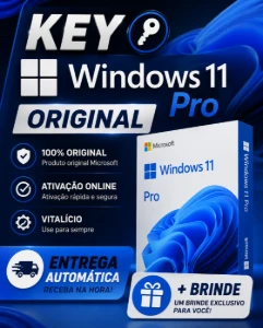 Key Windows 11 Pro Original + Brinde | Entrega Automática ⚡ - Softwares e Licenças