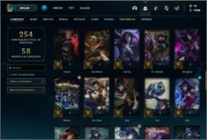 Conta prata 2 com 61 champs e 22 skins - League of Legends LOL