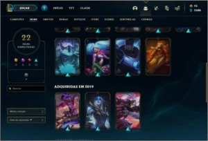 Conta prata 2 com 61 champs e 22 skins - League of Legends LOL