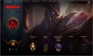 Conta Ouro 1 com mmr alto/34 champs/11 skin/61 icones - League of Legends LOL