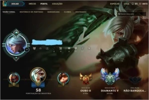 Conta diamond 5 38 champions - League of Legends LOL