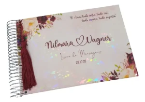 Caderno de Mensagens A5 Personalizado com 65 Folhas - Artesanato e Personalizados