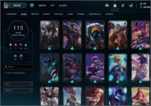 Conta Diamante 1, todos campeões, 115 skins, 24148 EA, S5. - League of Legends LOL