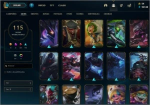 Conta Diamante 1, todos campeões, 115 skins, 24148 EA, S5. - League of Legends LOL