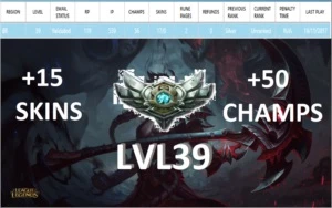Conta Prata V - League of Legends LOL