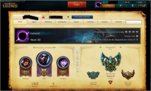 CONTA LEAGUE OF LEGENDS PLATINA 3 + SKINS + TODAS AS RUNAS LOL