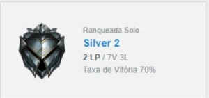 CONTA PRATA 2 - SEM E-MAIL- ENTREGA IMEDIATA - League of Legends LOL