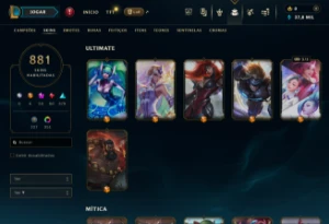 Conta Lol 881 Skins - League of Legends