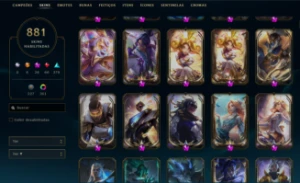 Conta Lol 881 Skins - League of Legends