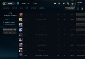 Conta Nível 59 com 5329 RP - League of Legends LOL