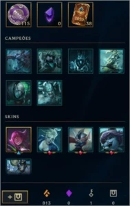 Conta Nível 59 com 5329 RP - League of Legends LOL