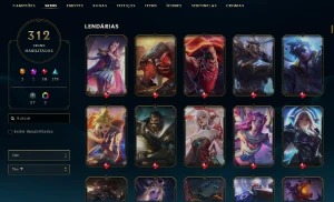 Conta Ouro 4 Com Todos Os Campeões E Mais De 300 Skins Promo - League of Legends LOL