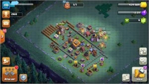 Conta clash of clans cv 9semi full faltando muros e feitiços