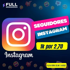1K Seguidores Instagram - Redes Sociais