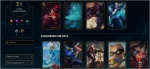 LoL Plat 5 C/ Borda +31 Skins 2 Lendarias/95Champs/Barato. - League of Legends