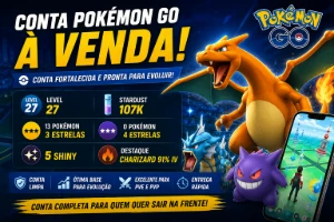 Conta Pokémon Go À Venda  Lvl: 27 ✨5 Shiny