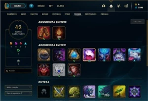 Conta prata 4 com 33 Champs e 10 Skins + 1 Fragmento - League of Legends LOL