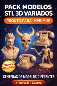 🔥 Pack Modelos Stl 3D Variados  🔥 - Impressão 3D e STL