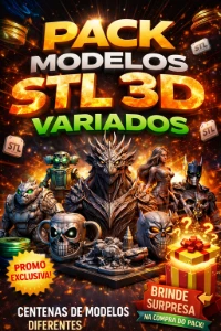 🔥 Pack Modelos Stl 3D Variados  🔥 - Impressão 3D e STL
