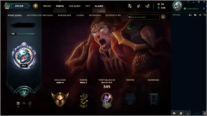 CONTA LOL GOLD IV (87 CHAMPS ; 45 SKINS ; NÍVEL 220) - League of Legends