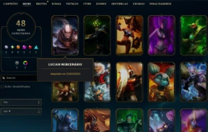 [Entrega Automática] Conta Lol Prata, 48 Skins, 1 Lendária - League of Legends
