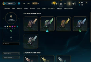 Platina 4 com 85 Champs e 46 Skins ( ADC / MID ) - League of Legends LOL