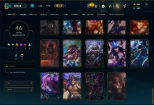 Platina 4 com 85 Champs e 46 Skins ( ADC / MID ) - League of Legends LOL