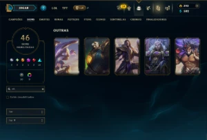 Platina 4 com 85 Champs e 46 Skins ( ADC / MID ) - League of Legends LOL