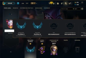 Platina 4 com 85 Champs e 46 Skins ( ADC / MID ) - League of Legends LOL