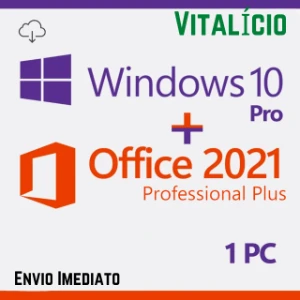 Windows 10 pro + office 2021 pro plus brinde - Softwares e Licenças