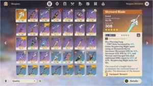 Conta AR 53 (Diluc/Venti/Albedo/Childe/Ganyu/ Skyward/) - Genshin Impact