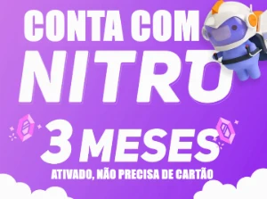 Conta Com Discord Nitro Gaming 3 Meses + 6 Impulsos - Social Media