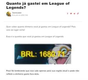 Conta de League of Legends 142 skins, GOLD, UNICO DONO! LOL