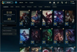 Conta de League of Legends 142 skins, GOLD, UNICO DONO! LOL